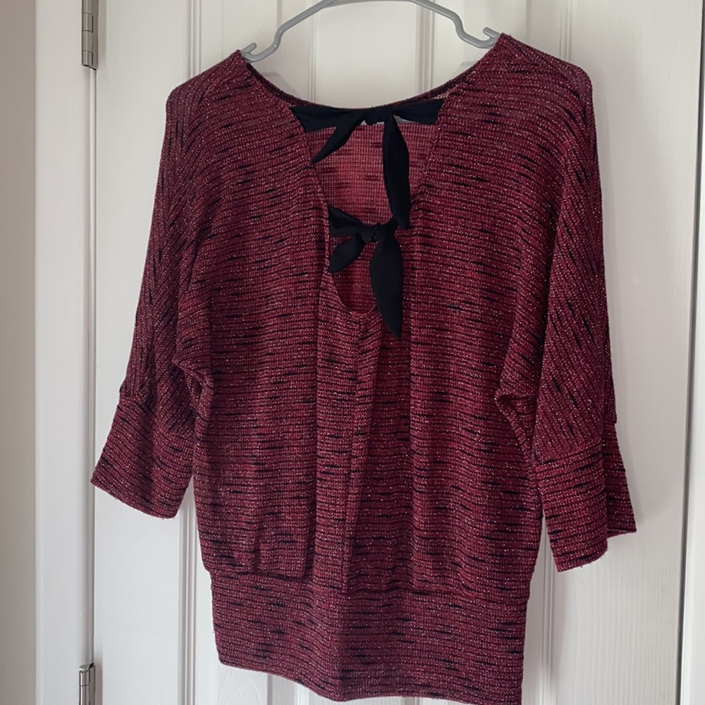 Holiday Shiny Top blouse